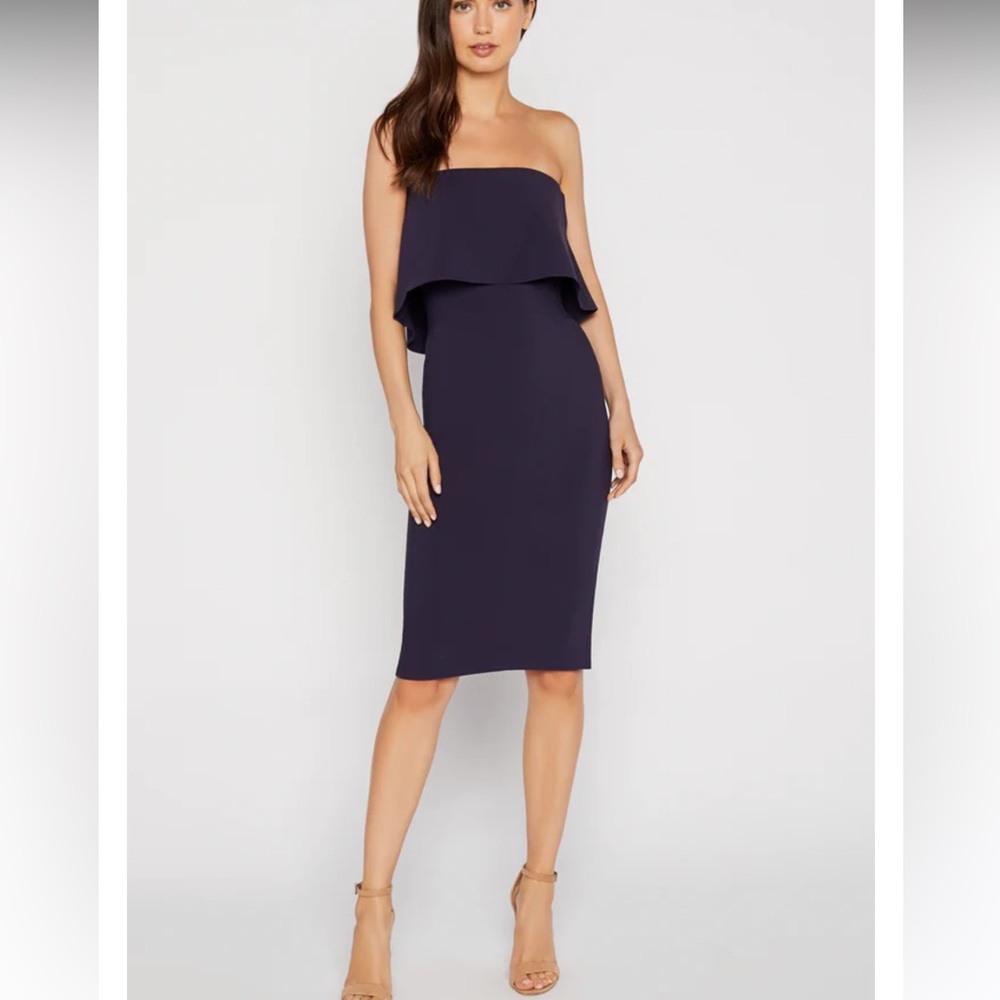 NWT Likely Driggs Strapless Navy Midi Dress 2